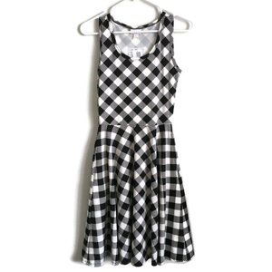 Size XXS Lularoe Nicki Gingham Black & White Dress